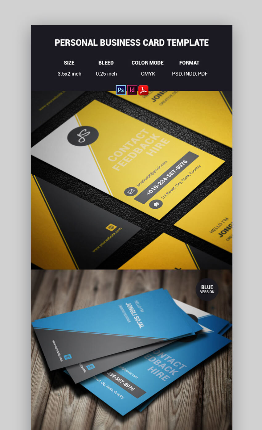 24 Premium Business Card Templates (In Illustrator, & InDesign Formats)
